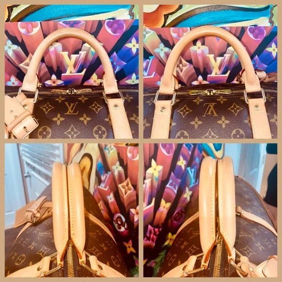 🛑SOLD🛑🧳✈️🏝Authentic Louis Vuitton Keepall Bandouliere 55 Luggage Bag Monogr… - Picture 12 of 16